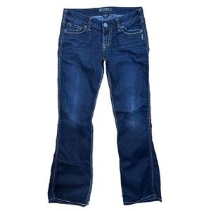 Y2K Silver Women’s Frances 18” Dark Wash Low Rise Bootcut Jeans